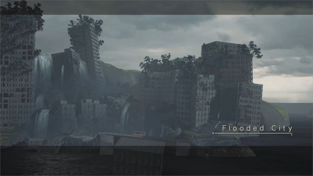 the flooded city