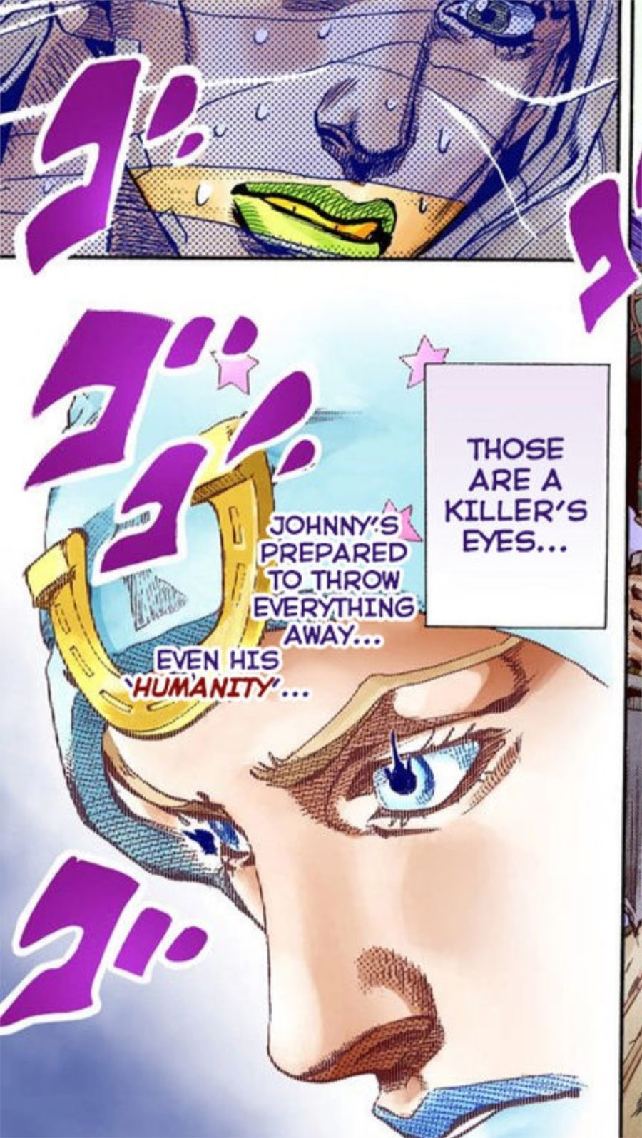 Johnny with flames in his eyes