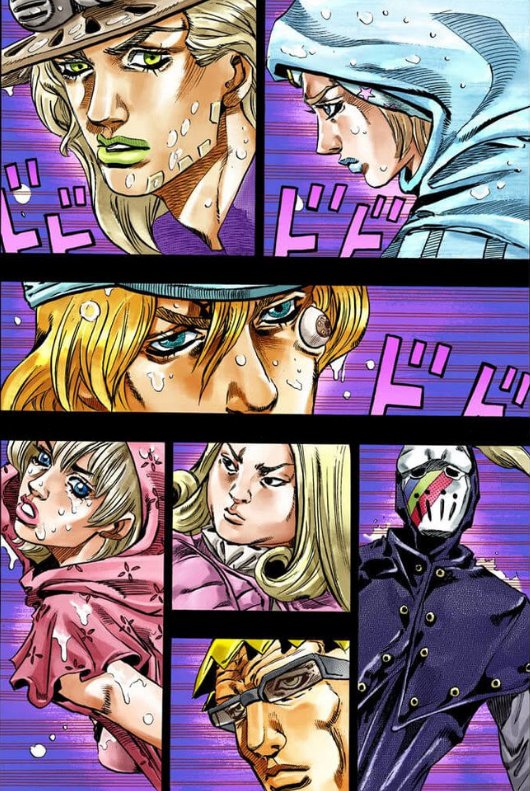 panels with a few main characters