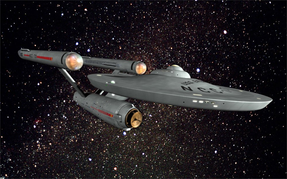 the Enterprise starship from the original series
