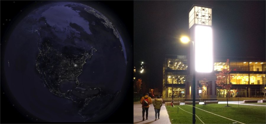 the clocktower can jokingly be seen from space