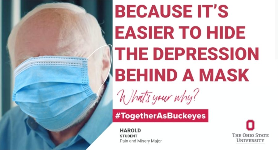 because it's easier to hide depression behind a mask