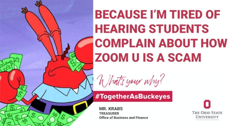 because I don't want to hear students complain that zoom is a scam