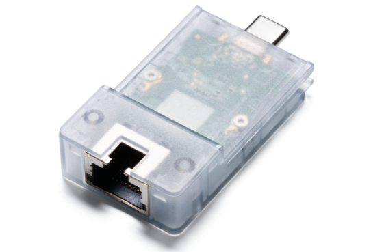 a sneak preview of Framework's ethernet expansion card in the works