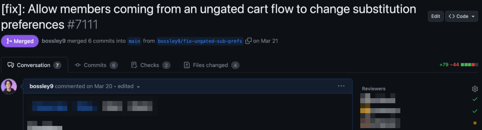 A merged Github PR that ensures that any time a user's ID changes, we refetch user data.