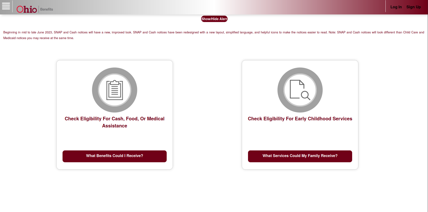 Ohio Molina Medicaid benefits home page