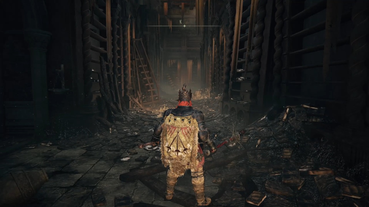 My character standing in a hallway in Midra's Manse