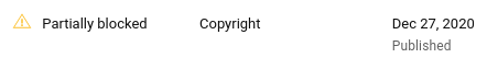An old video of mine that was copyright-claimed and partially blocked in some countries