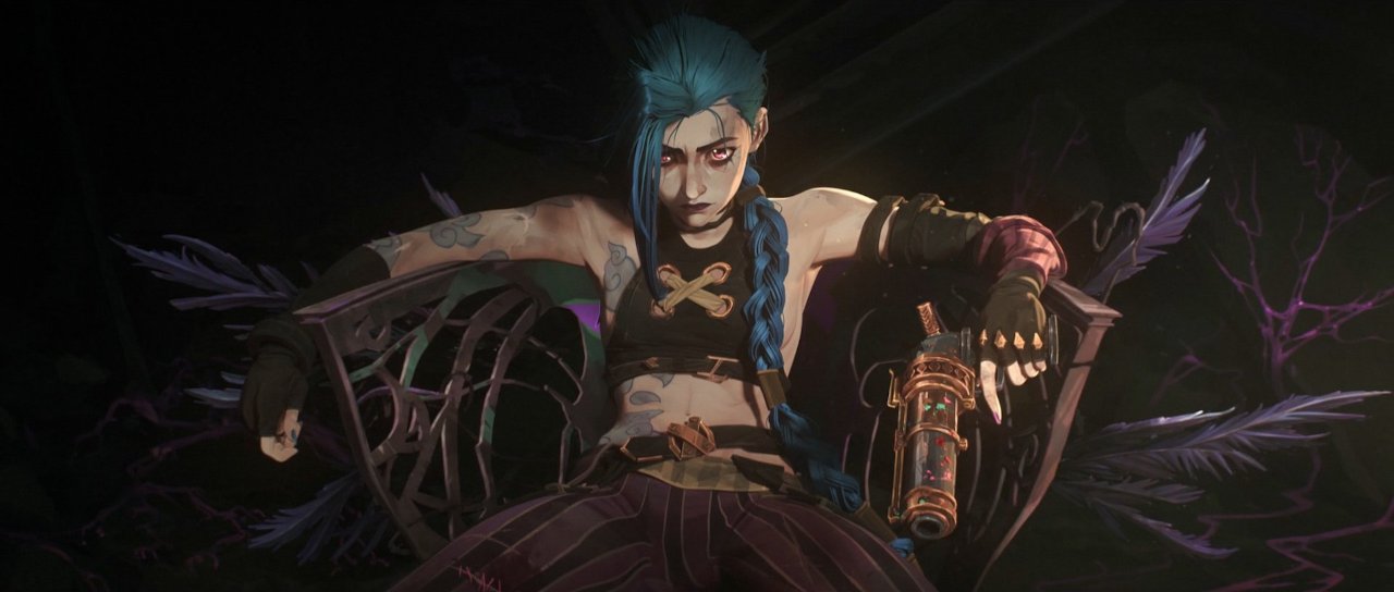 Jinx sitting in a chair in the last episode of the first season