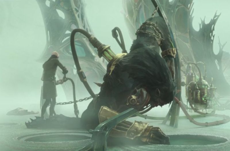 Warwick unmoving connected to machines